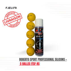 Roberto Sport  5 Balles ITSF RS de Competition + Spray lubrifiant pour Barres de babyfoot