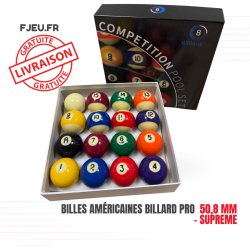 billes Américaines Billard Pro  50,8 Mm - Supreme