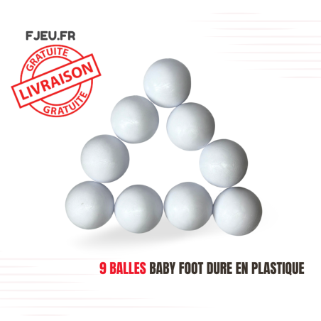 9 Balles Baby Foot Dure en Plastique