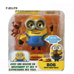 Bob le Minion avec un ours en peluche