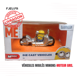 Véhicules moulés Minions-moteur gris.