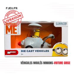 Véhicules moulés Minions-voiture grise