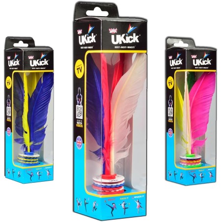 Wicked UKICK – Kicke-le, Hacke-le, Frappe-le ! Jouet Sportif de Pied / Volant Jianzi