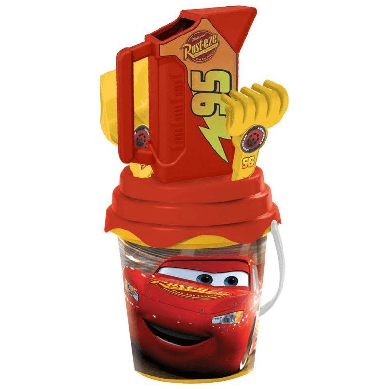 Seau garni de plage - Disney Cars - Mondo - Jouets de plage pour enfant mixte à partir de 3 ans