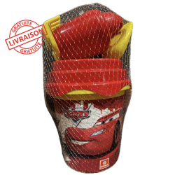 Seau garni de plage - Disney Cars - Mondo - Jouets de plage pour enfant mixte à partir de 3 ans