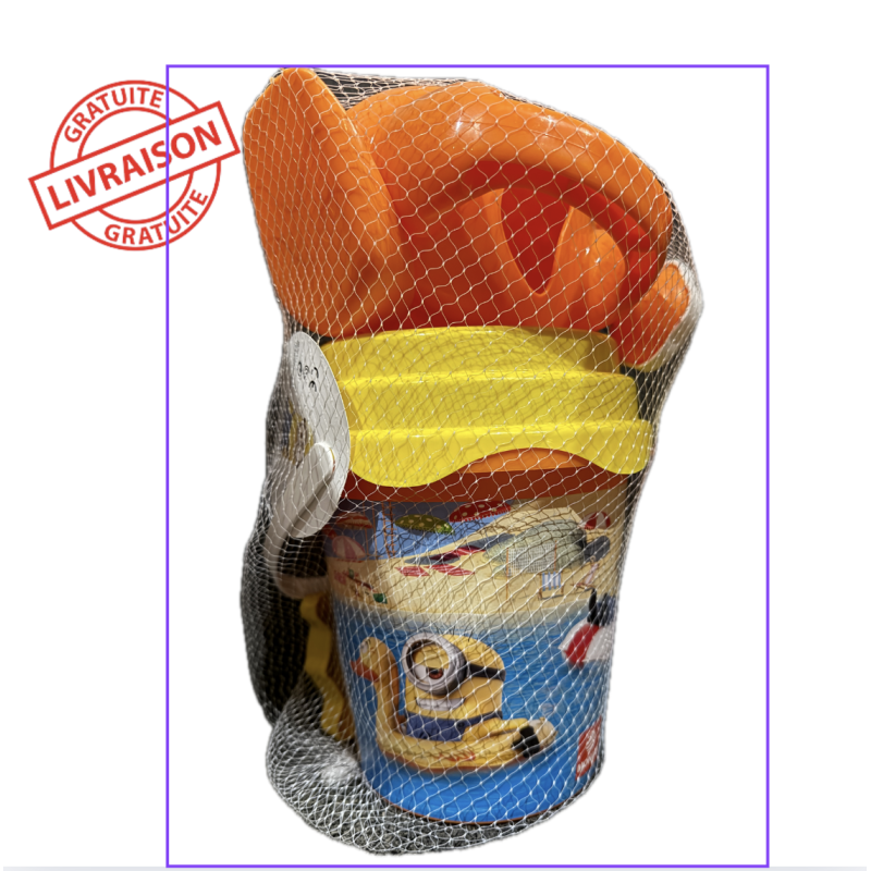 Seau de Plage MINIONS 17 cm MONDO avec Accessoires – Enfant