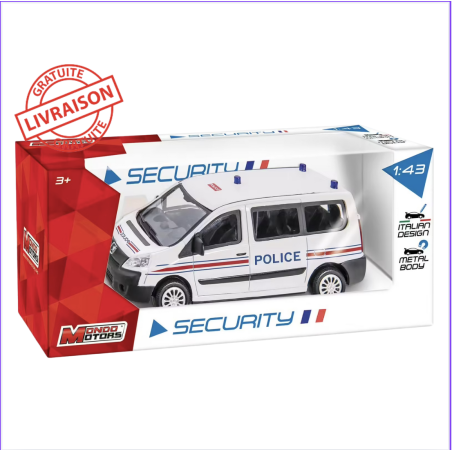 Camionnette de sécurité MONDO - Lot de 4 véhicules jouets