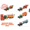Tracteur miniature 1:27 avec remorque - 6 modèles assortis - Jouet