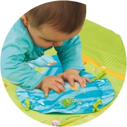 Cotoons Aire d’Éveil Bleu - Tapis d’éveil bébé avec accessoires