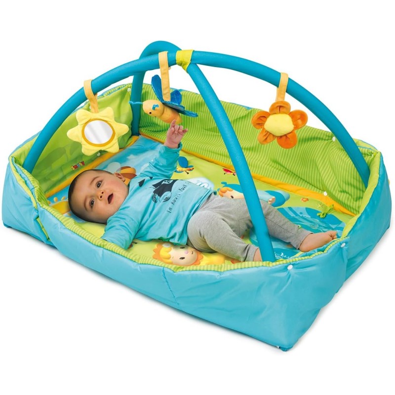 Cotoons Aire d’Éveil Bleu - Tapis d’éveil bébé avec accessoires