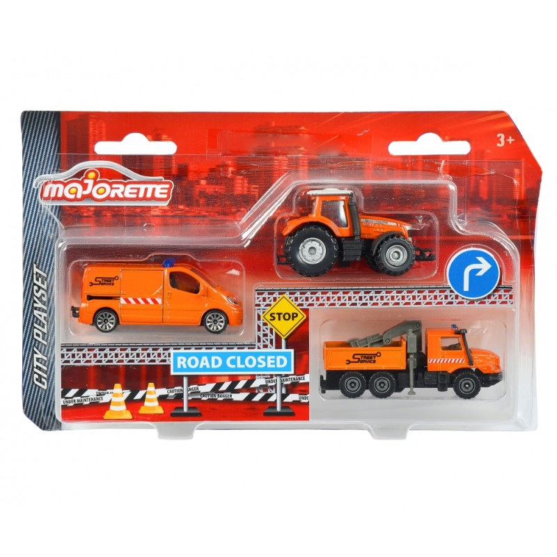 Véhicules de service urbain 1/64 – Set Majorette 3 pièces