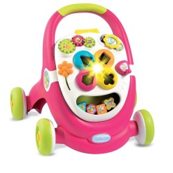 Trotteur bébé 2 en 1 rose Smoby Cotoons – Apprentissage & jeu