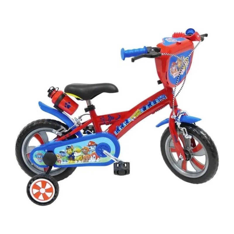 Vélo Pat'Patrouille MONDO 12" Garçon - Rouge Bleu Chase Marcus