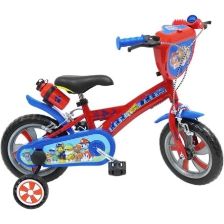 Vélo Pat'Patrouille MONDO 12" Garçon - Rouge Bleu Chase Marcus