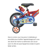 Vélo Pat'Patrouille MONDO 12" Garçon - Rouge Bleu Chase Marcus