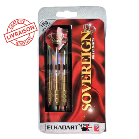 Fléchettes soft tip 16g Elkadart Sovereign en laiton (x3)