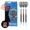 Fléchettes Harrows Black Arrow - Lot de 3 - Pointe Acier - 20 grammes