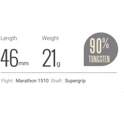 3 fléchettes acierBlack I.C.E 21g-R