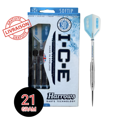 Fléchettes Harrows I.C.E 21g – Pointe acier pro 90% tungstène