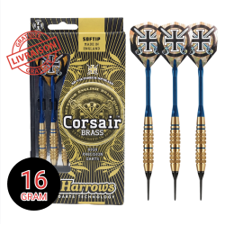 Fléchettes Harrows Corsair 16g nylon – Bleu – Jeu de 3