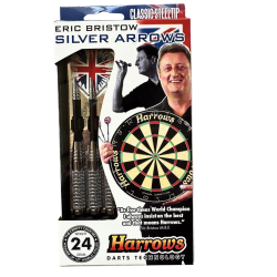 Fléchettes Harrows Silver Arrows acier 24g – Précision et contrôle