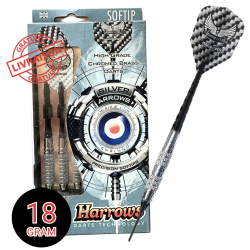 Fléchettes Harrows Silver Arrows – Pointe nylon – 18g – Précision