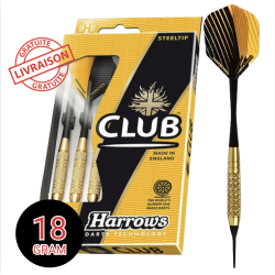 Fléchettes Harrows Club Brass 14g Softip – Laiton, aluminium, étui