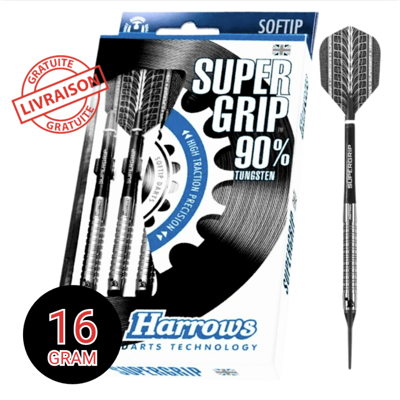 Fléchettes Harrows Supergrip 90% tungstène nylon 18g – Précision
