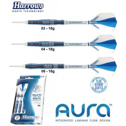 Fléchettes Harrows Aura 18g - Tungstène 95% - Nylon